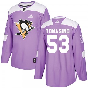 Philip Tomasino Pittsburgh Penguins Adidas Authentic Fights Cancer Practice Jersey (Purple)