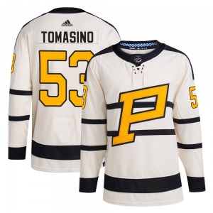 Philip Tomasino Pittsburgh Penguins Adidas Youth Authentic 2023 Winter Classic Jersey (Cream)