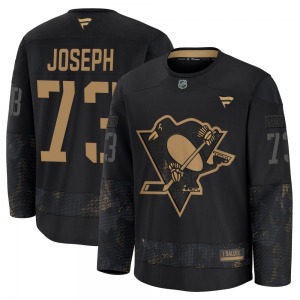 P.O Joseph Pittsburgh Penguins Fanatics Premium 2024 Military Appreciation Practice Jersey (Black)